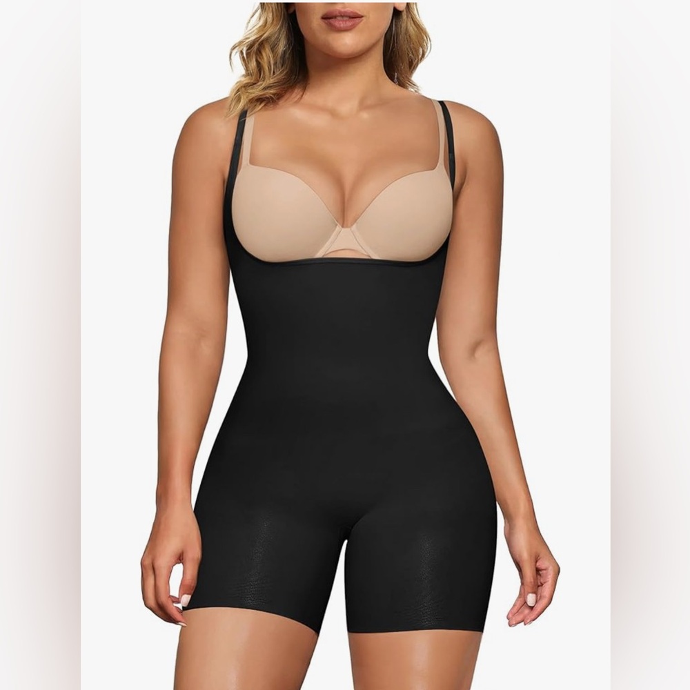 ShaperX Black Shapewear Body Suit Sz L